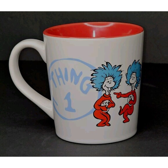 Set of 2 Dr Seuss Mugs Thing 1 and Thing 2 NEW IN BOX - Picture 5 of 8